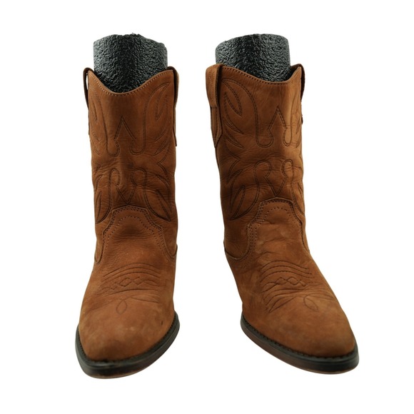 Nicole Boots Womens 6 B Brown Leather Slouch Boots Made in Spain - Picture 5 of 12